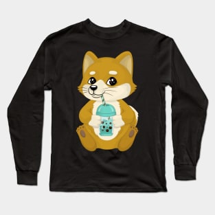 Doge Bubble Tea Long Sleeve T-Shirt